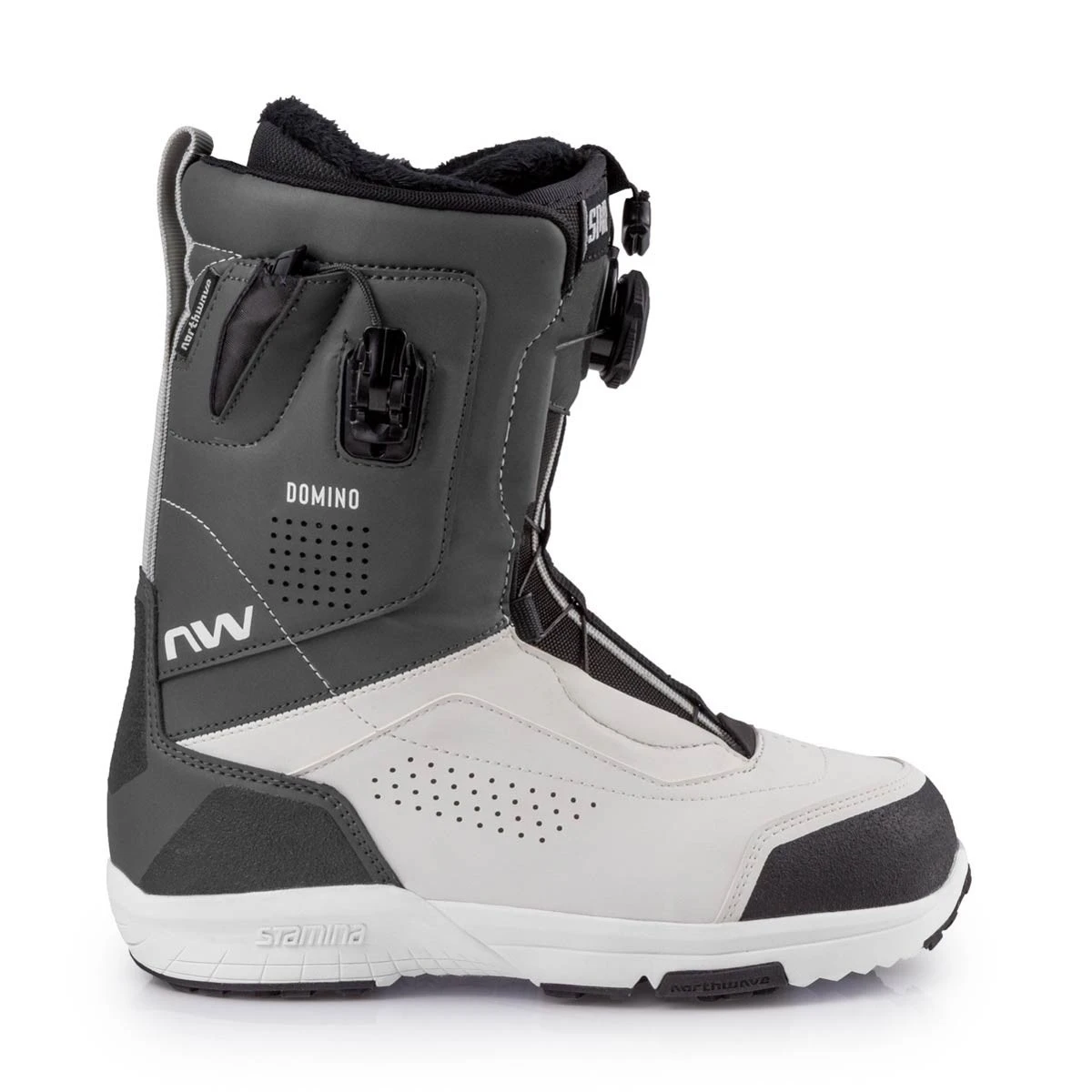 2023 NORTHWAVE DOMINO HYBRID White/dark Grey | Женски Сноуборд обувки 5 2023 NORTHWAVE DOMINO HYBRID White/dark Grey | Женски Сноуборд обувки - Image 3