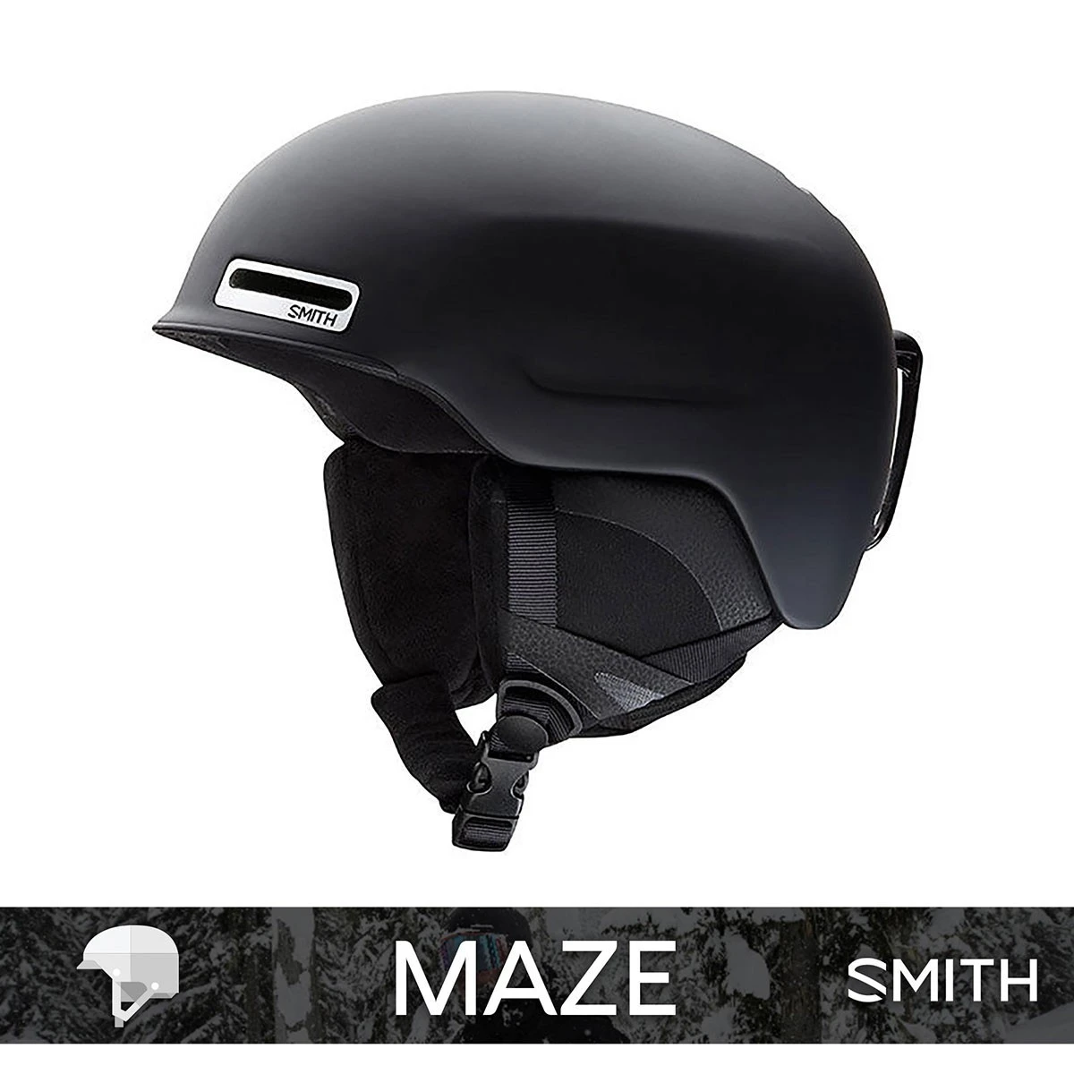 SMITH MAZE Matte Black | ски & сноуборд каска 3 SMITH MAZE Matte Black | ски & сноуборд каска