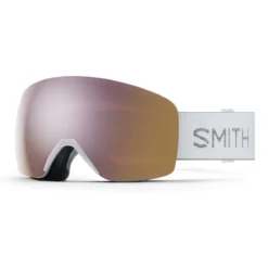 SMITH SKYLINE White Chunky Knit | S2 CHROMAPOP Everyday RoseGold Mirror | ски & сноуборд маска