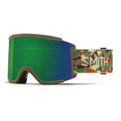 SMITH SQUAD XL Alder Geo Camo | S2 CHROMAPOP Everyday Green Mirror | ски & сноуборд маска